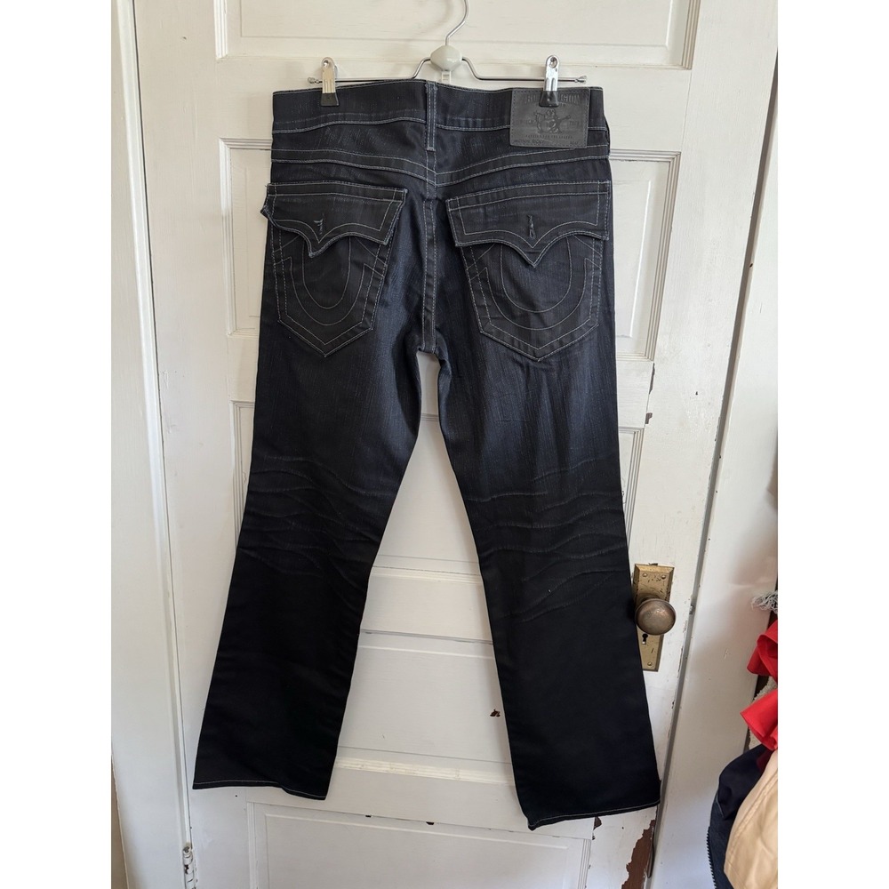 VTG True Religion Men's‎ Ricky Dark Wash Jeans Size 34/34–Y2K-00s-Streetwear-EUC - Picture 2 of 16